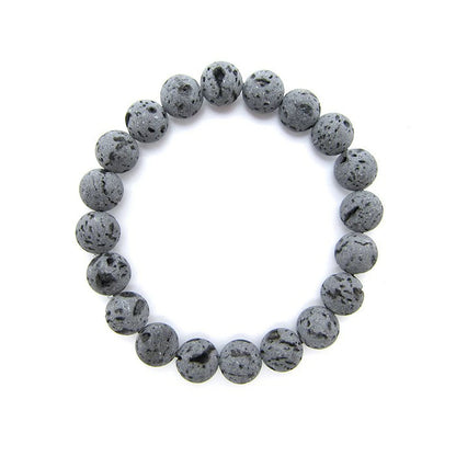 Japan Stones :  PRINCESS IWANAGA Lava Stone 10mm bracelet natural stones Health wealth stones