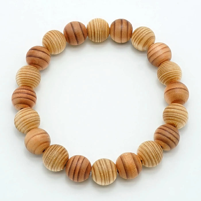 Kumano Hongu Cedar 10mm - Japanese precious wood -  Bracelet natural stones Health tree stones