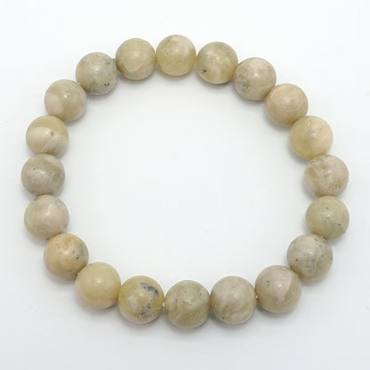 Japan Stones :  Fairy Skin Diaspore Yellow 10mm bracelet natural stones Health wealth stones