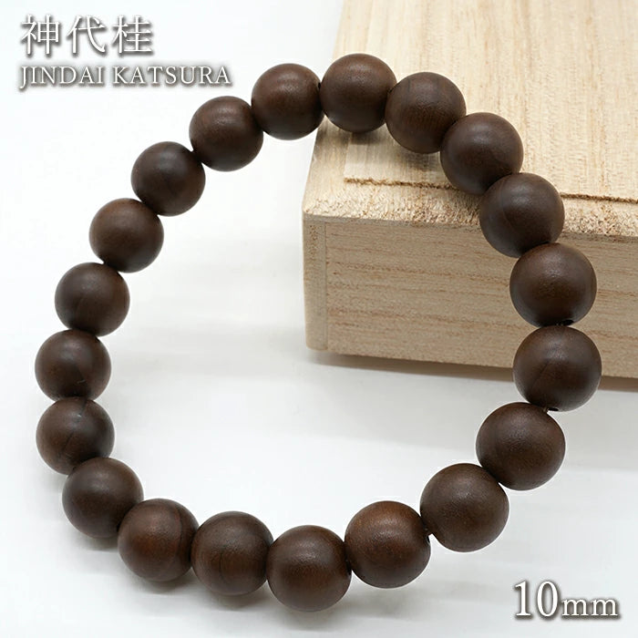 Jindai Katsura (Japanese Judas tree) 10mm - Japanese precious wood -  Bracelet natural stones Health tree stones