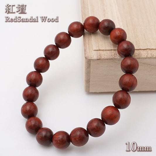 World wood (indonesia) - Red sandalwood 10mm bracelet  natural stones Health wealth