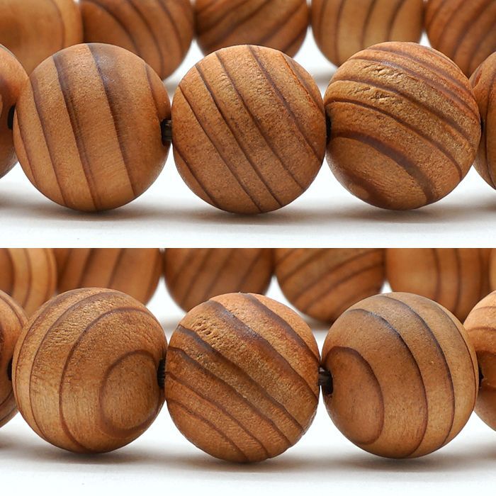 Kumano Cedar 12mm - Japanese precious wood -  Bracelet natural stones Health tree stones