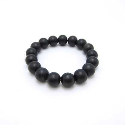 Jindai Chestnut 12mm  - Japanese precious wood - bracelet natural stones Health wealth stones