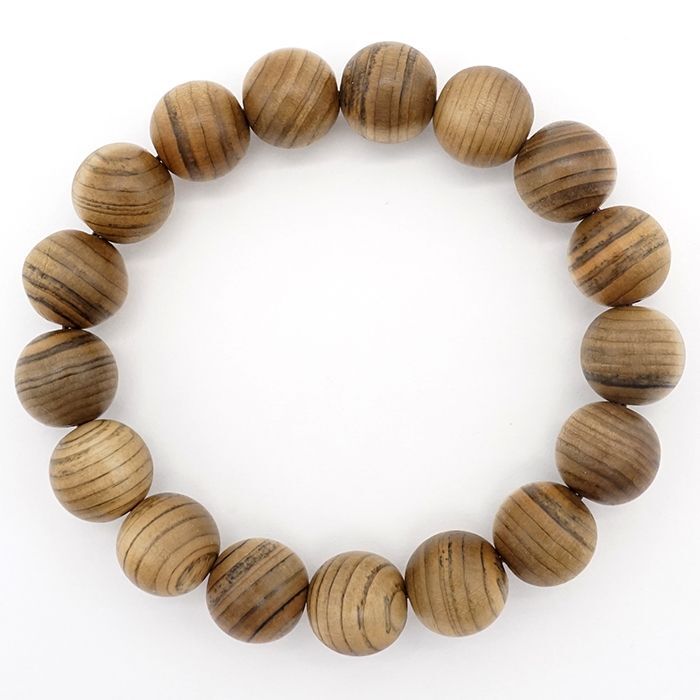 Jindai Koya Pine 12mm - Japanese precious wood -  Bracelet natural stones Health tree stones