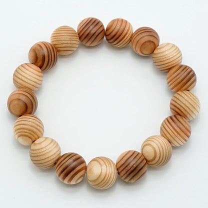 Kumano Hongu Cedar 12mm - Japanese precious wood -  Bracelet natural stones Health tree stones