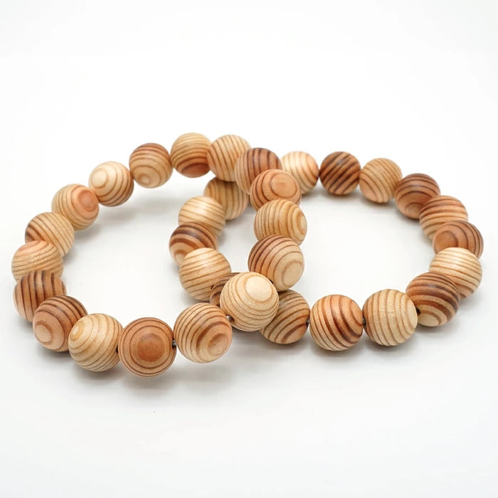 Kumano Hongu Cedar 12mm - Japanese precious wood -  Bracelet natural stones Health tree stones