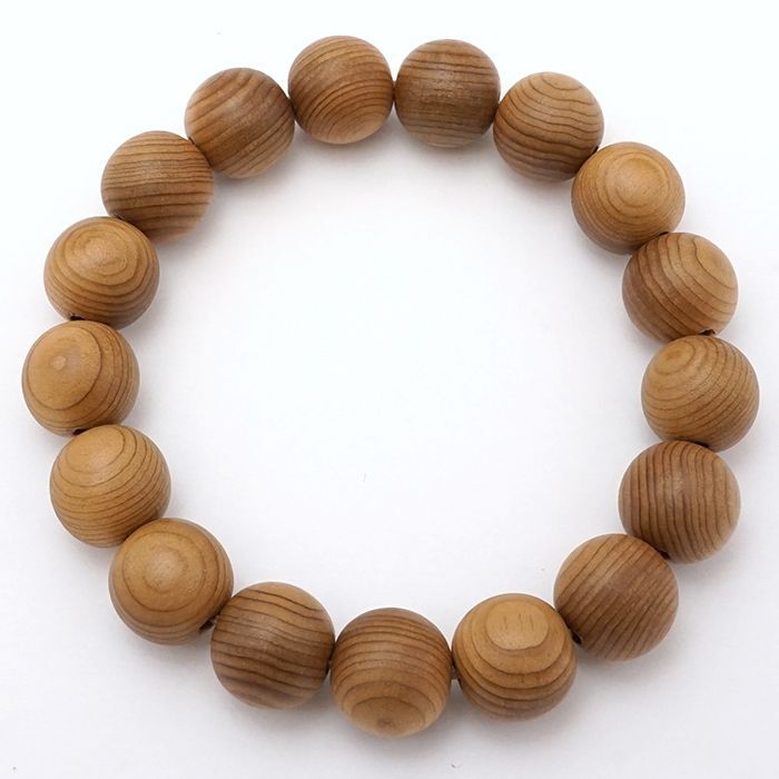 Jindai Cypress 12mm - Japanese precious wood -  Bracelet natural stones Health tree stones