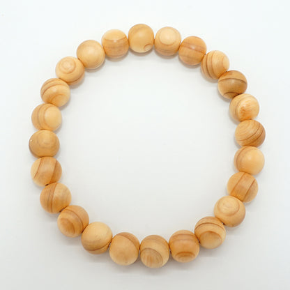 Japanese precious wood - Birthday Wood: March Japanese Cypress (Hinoki) 8mm  bracelet natural stones Health wealth stones