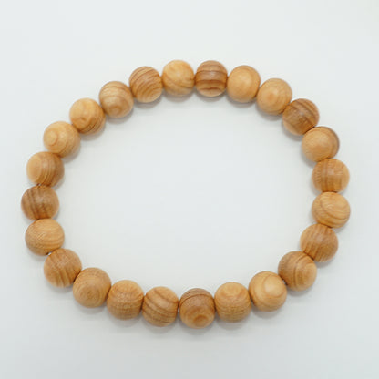 Japanese precious wood - December fir tree 8mm bracelet natural stones Health wealth stones