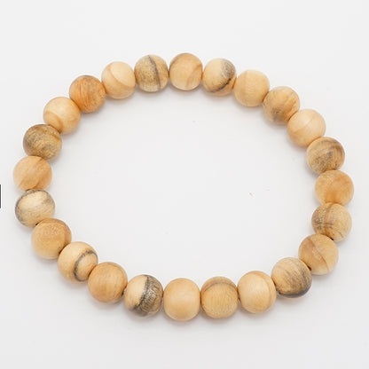 Kumano Hongu Ginkgo 8mm - Japanese precious wood -  Bracelet natural stones Health tree stones