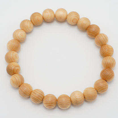 Japanese precious wood - Sawara Cypress 8mm  bracelet natural stones Health wealth stones (copia)