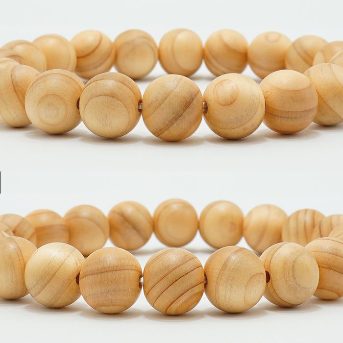 Japanese precious wood - Birthday Wood: March Japanese Cypress (Hinoki) 10mm  bracelet natural stones Health wealth stones