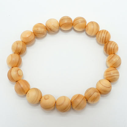 Japanese precious wood - Birthday Wood: March Japanese Cypress (Hinoki) 10mm  bracelet natural stones Health wealth stones