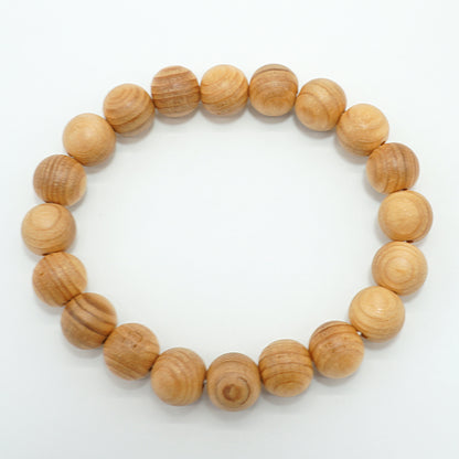 Japanese precious wood - December fir tree 10mm bracelet natural stones Health wealth stones