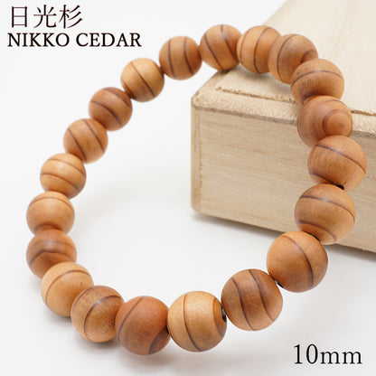 Japanese precious wood Nikko Cedar 10mm bracelet natural stones Health wealth stones