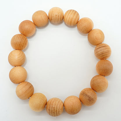 Japanese precious wood - Birthday Wood: March Japanese Cypress (Hinoki) 12mm  bracelet natural stones Health wealth stones