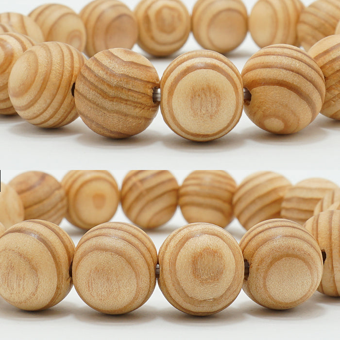 Japanese precious wood - May Cedar 12mm bracelet natural stones Health wealth stones