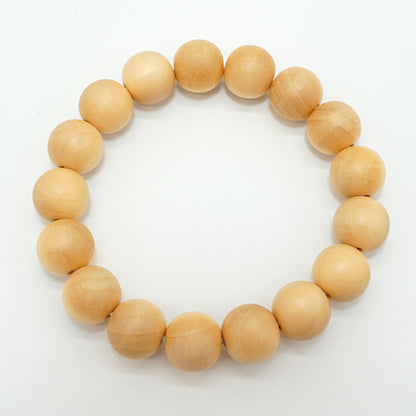 Japanese precious wood - November Ginkgo 12mm bracelet natural stones Health wealth stones