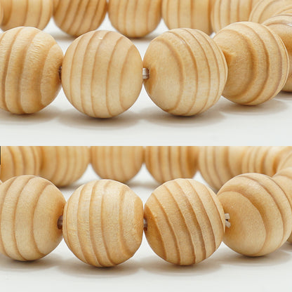 Japanese precious wood - December fir tree 12mm bracelet natural stones Health wealth stones