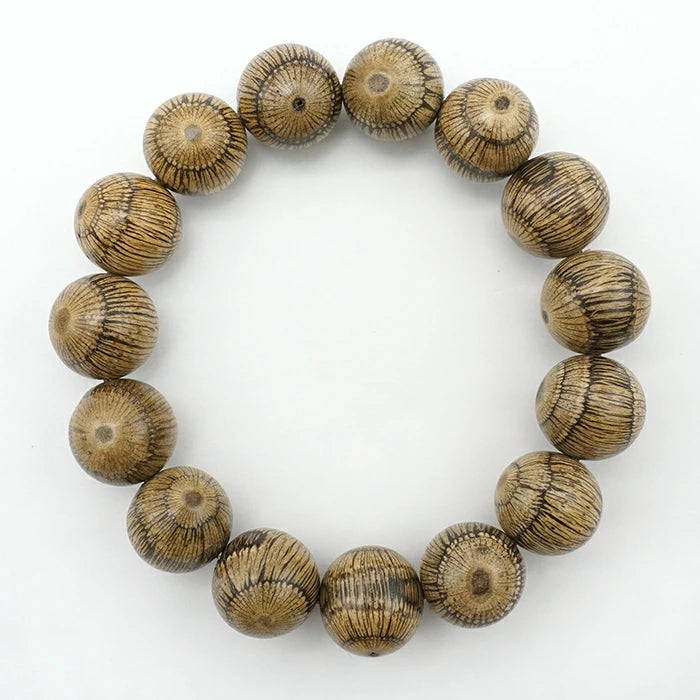 World Powers Wood (China) - The Sun Three 15mm bracelet natural stones Health wealth