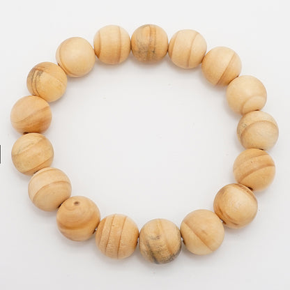 Kumano Hongu Ginkgo 12mm - Japanese precious wood -  Bracelet natural stones Health tree stones