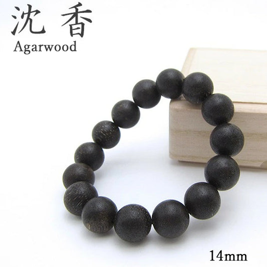 World Powers Wood (Indo. Thai) -  Agarwood 14mm bracelet natural stones Health wealth stone