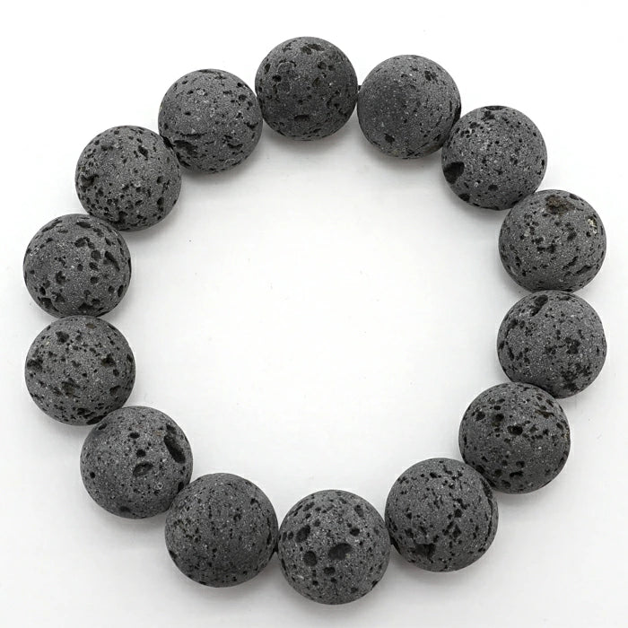 Japan Stones :  PRINCESS IWANAGA Lava Stone 16mm bracelet natural stones Health wealth stones