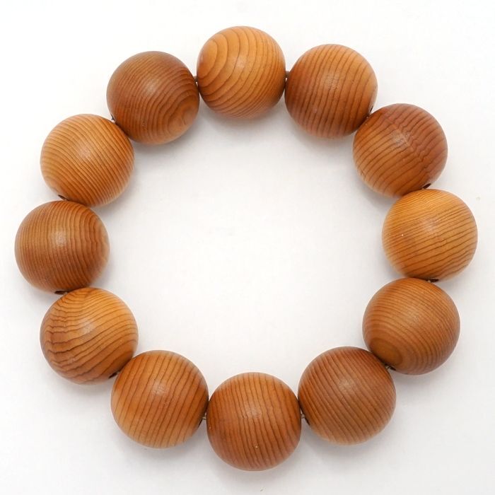 Japanese precious wood - Taxus Cuspidata Yew 18mm  bracelet natural stones Health wealth stones