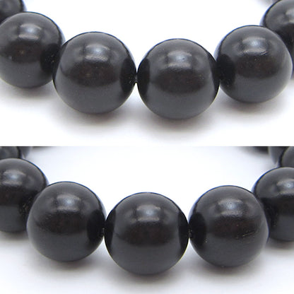 World Powers Wood (indo) - Ebony 15mm bracelet natural stones Health wealth stone