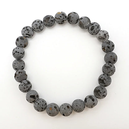 Japan Stones :  PRINCESS IWANAGA Lava Stone 8mm bracelet natural stones Health wealth stones