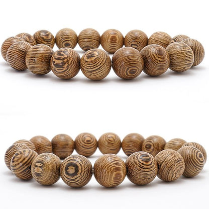 World Powers Wood (asia) -  Bombay Black Wood  12mm bracelet natural stones Health wealth stones