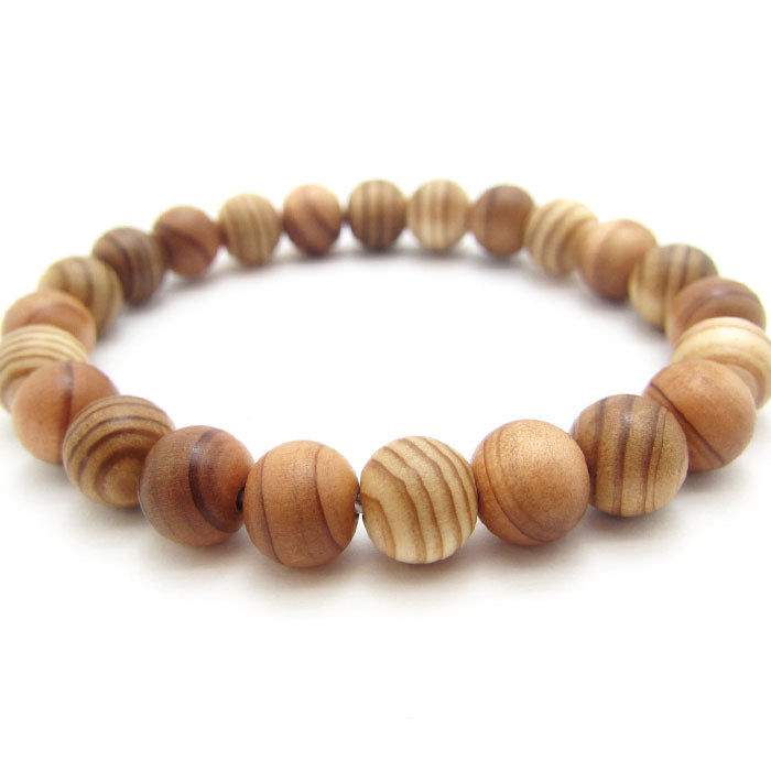 Yoshino Cedar 8mm bracelet - Japanese precious wood - natural stones Health wealth