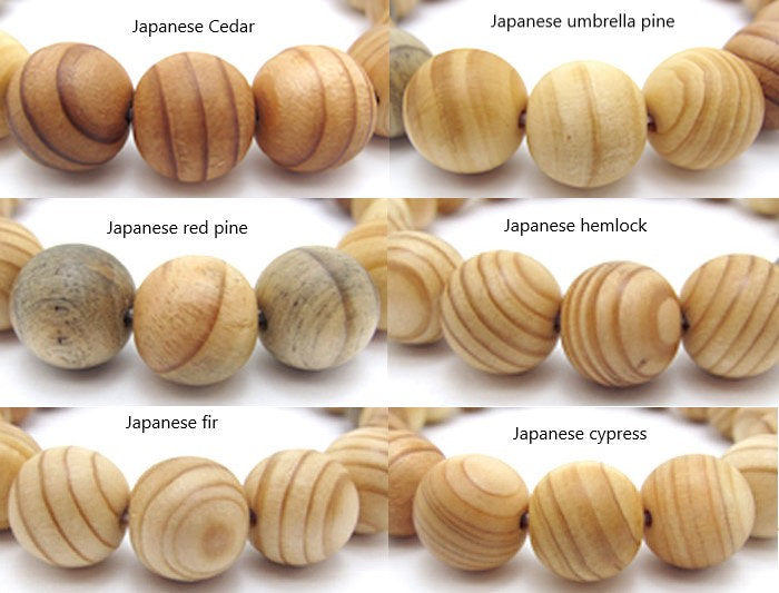 Koya Rikuboku 12mm - Japanese precious wood - Bracelet natural stones Health tree stones