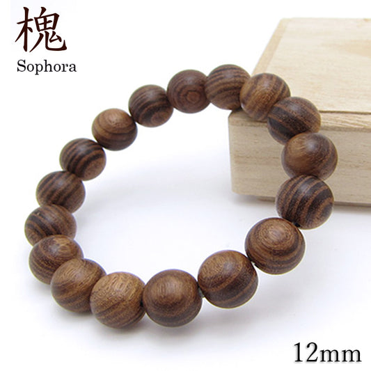 Japanese precious wood - Sophora 12mm bracelet natural stones Health wealth stones