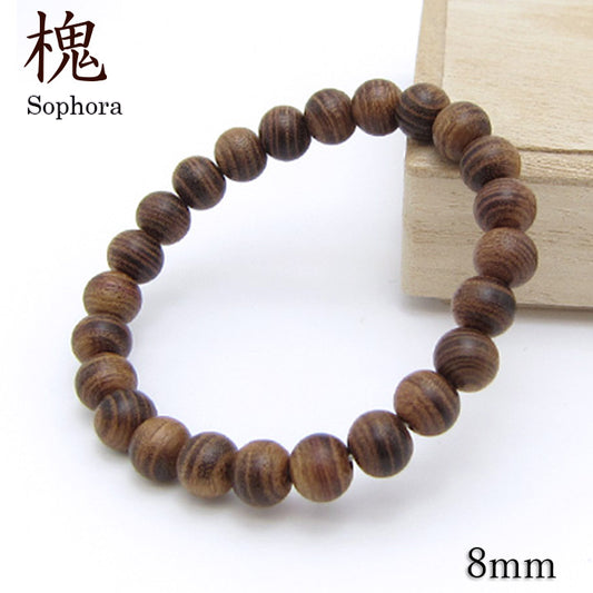 Japanese precious wood - Sophora bracelet natural stones Health wealth stones