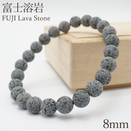 Japan Stones Birthstone: December FUJI Lava Stone 8mm   bracelet natural stones Health wealth stones