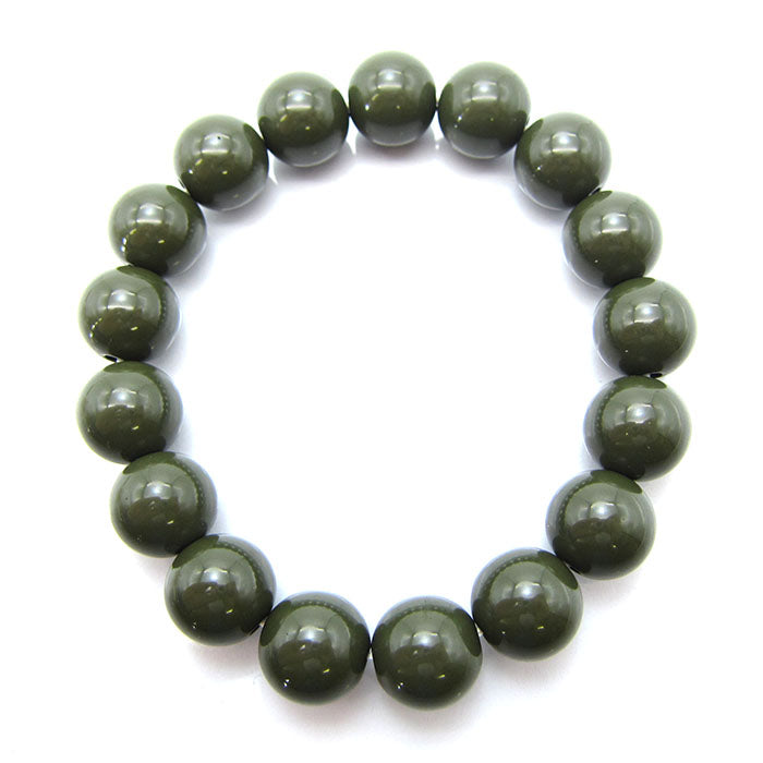 Hokutolite (Green) 6mm health bracelet ion power