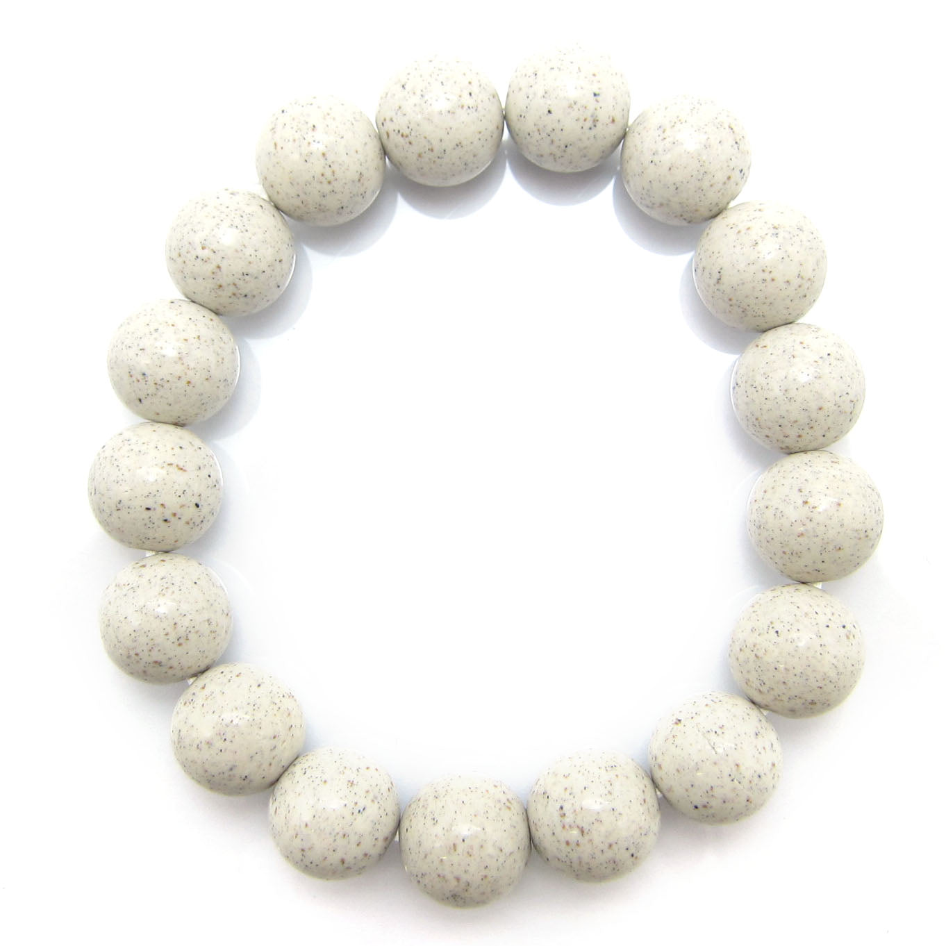 Hokutolite (White) 12mm bracelet ion power