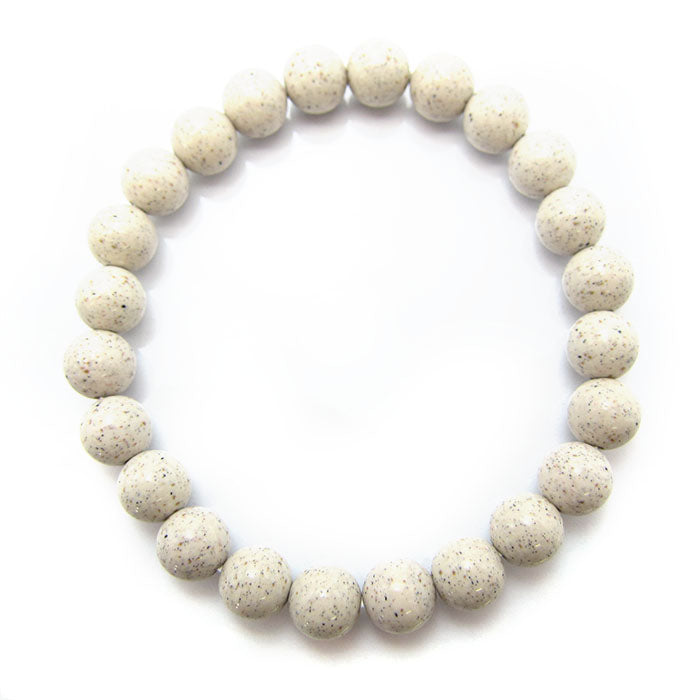 Hokutolite (White) 8mm bracelet ion power