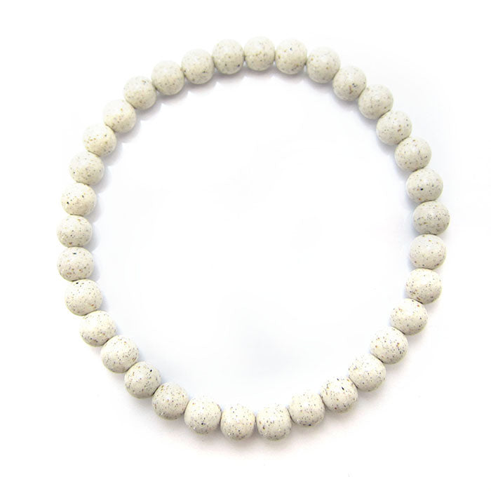 Hokutolite (White) 6mm bracelet ion power