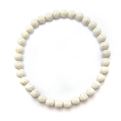 Hokutolite (White) 6mm bracelet ion power