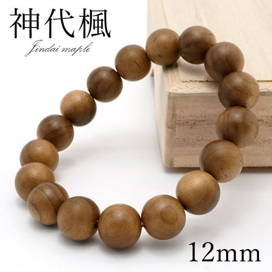 Jindai Kaede Maple 12mm - Japanese precious wood -  Bracelet natural stones Health tree stone