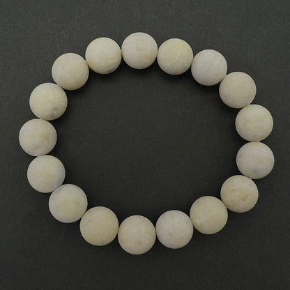 Japan Stones :  Fairy Skin Kaolinite 12mm bracelet natural stones Health wealth stones