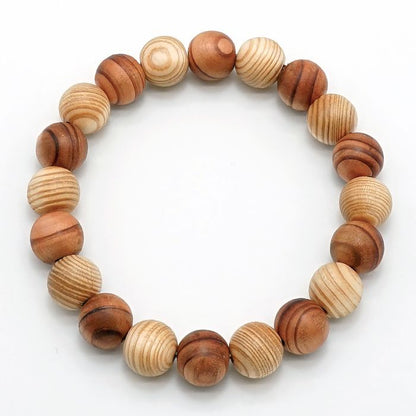 Kitayama Cedar 10mm bracelet -Japanese precious wood - natural stones Health wealth