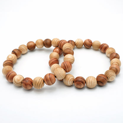 Kitayama Cedar 10mm bracelet -Japanese precious wood - natural stones Health wealth