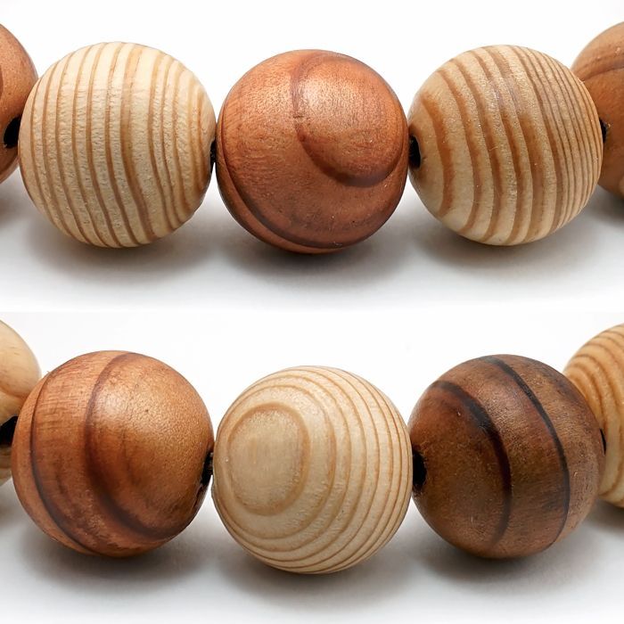 Kitayama Cedar 12mm bracelet -Japanese precious wood - natural stones Health wealth