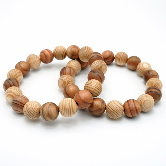 Kitayama Cedar 12mm bracelet -Japanese precious wood - natural stones Health wealth