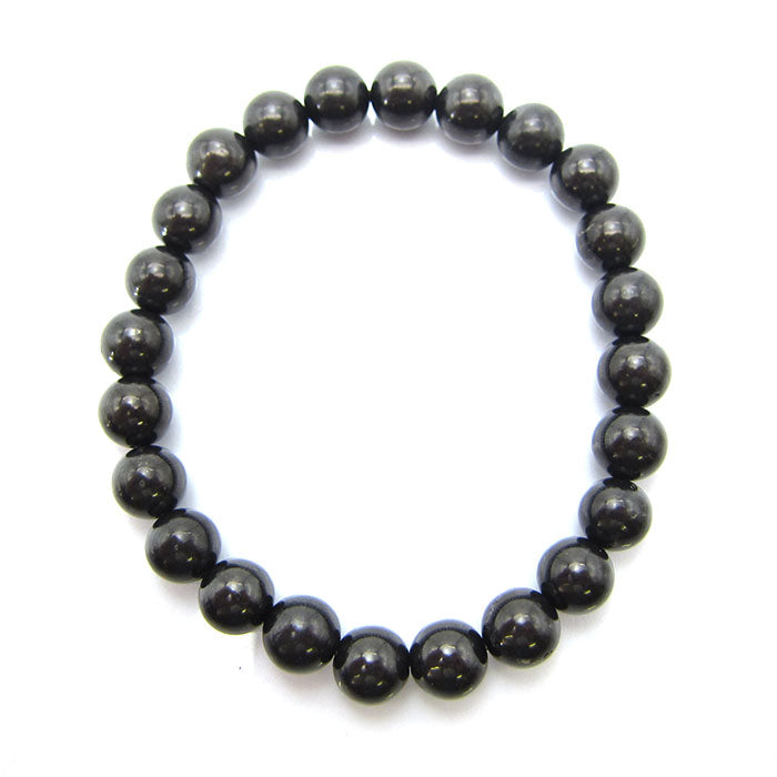 Hokutolite (Black) 8mm health bracelet ion power