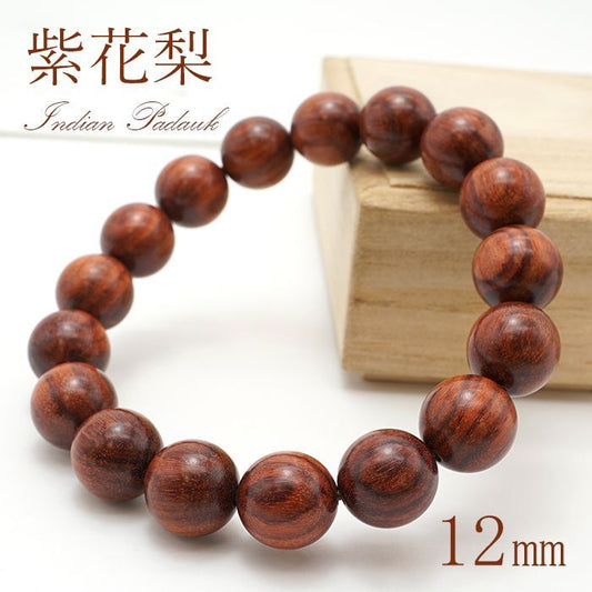 World Powers Wood (indo) - Indian Padauck 12mm bracelet natural stones Health wealth stone