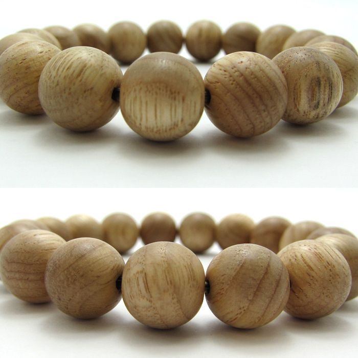 Yoshino - Manjusri Oak 12mm bracelet -Japanese precious wood - natural stones Health wealth